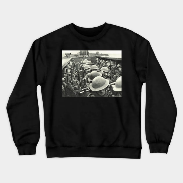 WW2 Royal Marines Landing party Crewneck Sweatshirt by artfromthepast